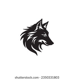 Wolf logo vector isolated on white background