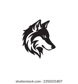 Wolf logo vector isolated on white background