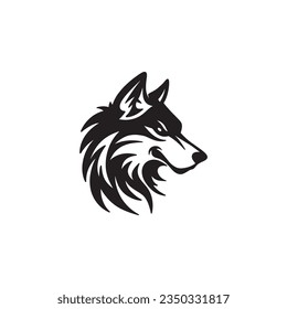 Wolf logo vector isolated on white background