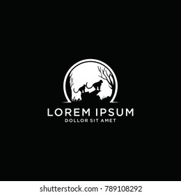 wolf logo vector vintage