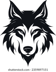 wolf, logo, vector, wild, animal, nature, face, fox, angry, brave, illustration, symbol, predator, art, emblem, head, mascot, face