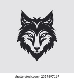 wolf, logo, vector, wild, animal, nature, face, fox, angry, brave, illustration, symbol, predator, art, emblem, head, mascot, face