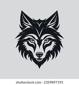 wolf, logo, vector, wild, animal, nature, face, fox, angry, brave, illustration, symbol, predator, art, emblem, head, mascot, face