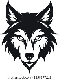 wolf, logo, vector, wild, animal, nature, face, fox, angry, brave, illustration, symbol, predator, art, emblem, head, mascot, face