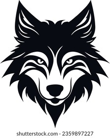 wolf, logo, vector, wild, animal, nature, face, fox, angry, brave, illustration, symbol, predator, art, emblem, head, mascot, face