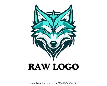 Wolf Logo Vektor Weißer Hintergrund 