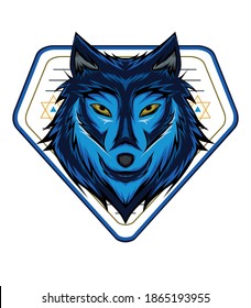 The wolf logo vintage style