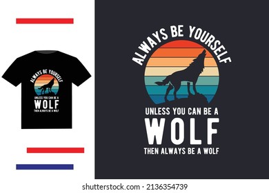 Wolf lover t shirt design