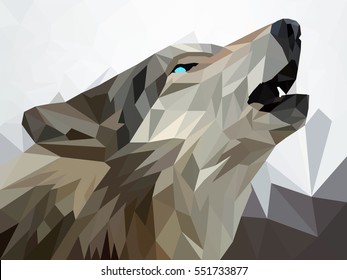Wolf, low poly