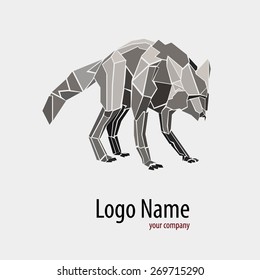 Wolf made of pieces