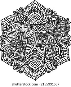 Wolf Mandala Coloring Pages for Adults svg