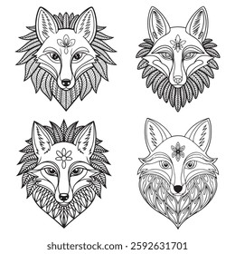 wolf Mandala Coloring Pages Wolf head stylized, 
