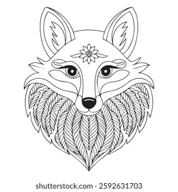 wolf Mandala Coloring Pages Wolf head stylized, 
