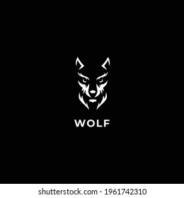 Wolf Mark Logo Design Vector