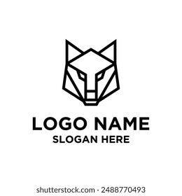 wolf mascot design of the head of arctic wolf. Vector wolf's head as a design element