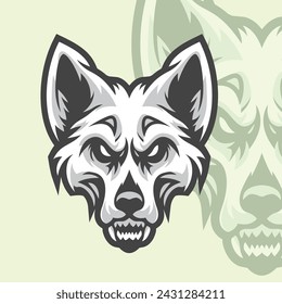 Wolf Mascot Design of the Head of Wolf. Vector Wolf's Head as A Design 