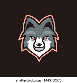 Wolf mascot esport design, awesome head wolf illustration