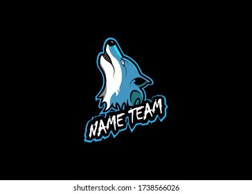Wolf mascot esport logo design. Epsort team logo. Gaming team. The logo.