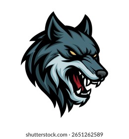 Wolf mascot. wolf head esport logo