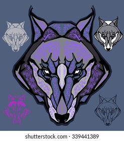 Wolf. Wolf mascot. Wolf Head Icon. This is vector illustration ideal for a mascot and T-shirt graphic. Branding Identity. Corporate Logo.