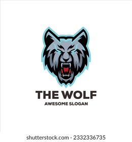 wolf mascot illustration logo design