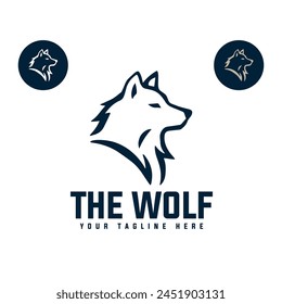 Wolf mascot illustration logo design