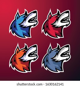 wolf mascot logo design esport