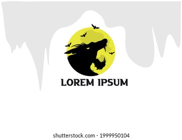 Wolf mascot logo design for esport vector illustration 