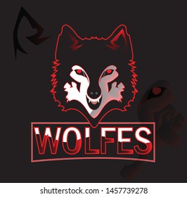 Wolf mascot logo design vector with modern illustration concept style for badge, emblem and tshirt printing. angry wolf illustration for sport and esport team.