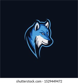wolf mascot - logo design vector