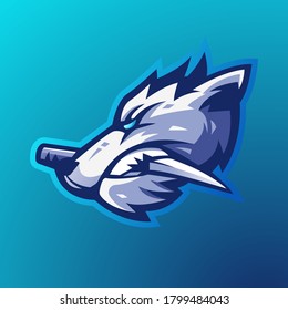 Wolf Mascot Logo Design Vector Modern Stock Vector (Royalty Free ...