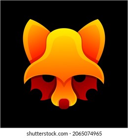 wolf mascot logo design vector