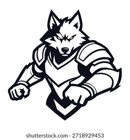 Vector de diseño de logotipo de mascota de lobo
