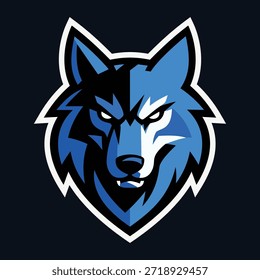Vector de diseño de logotipo de mascota de lobo