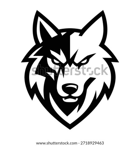 wolf mascot logo design vector
