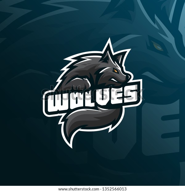 Wolf Mascot Logo Design Vector Modern Stock Vector (Royalty Free ...