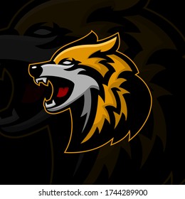 Wolf Mascot Logo Esports Gaming Team Stock Vector (Royalty Free ...