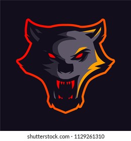 Wolf  mascot logo template