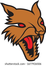 Dibujo artístico vectorial del logo de la mascota lobo 