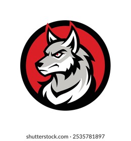 Wolf Mascot Logo Vetor Design para equipes esportivas