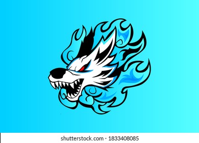 WOLF MASCOT LOGO VECTOR EPS