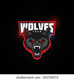 Wolf mascot for a sport team. Vector illustration.