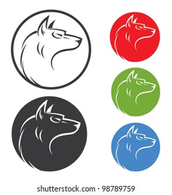 Wolf mascot - vector illustration