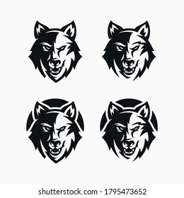 Wolf Mascot Vector Logo Design