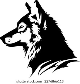 Wolf - Minimalist and Flat Logo - Vector illustration