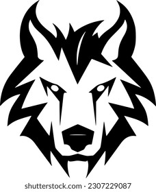 Two wolf egame logo design Royalty Free Vector Image