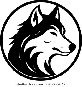 Wolf | Minimalist and Simple Silhouette - Vector illustration