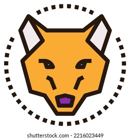 wolf concepto moderno ui ux icono para sitio web, aplicación, presentación, volante, folleto, etc.