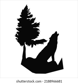 Wolf and Moon icon vector design template and illustration with editable stroke
Silhouette wolf line icon vector design and illustration with editable stroke