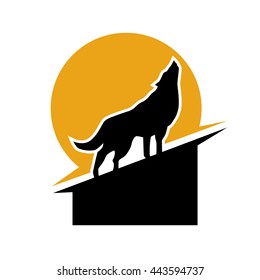 Wolf and Moon Logo